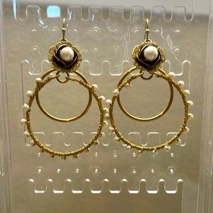 Betsey Johnson Gold Hoop Earrings